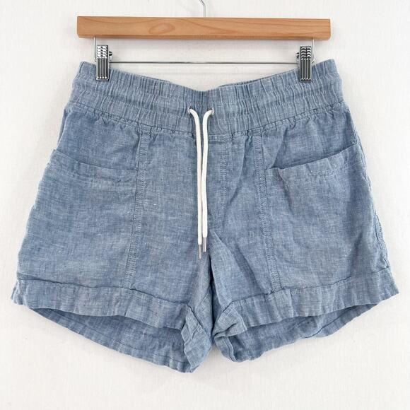 Athleta Pants - Athleta Cabo Linen Short Women's size 6 Coastal Beach 4" inseam Casual Pull On